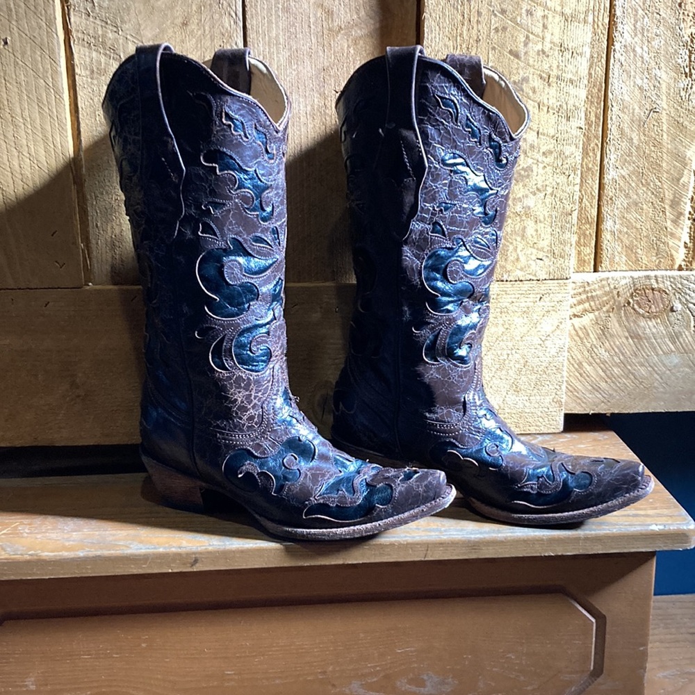 Corral Vintage Cowgirl Boots - Size 7 M Make Offer - Picture 2 of 6